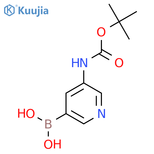 (5-((Tert-butoxycarbonyl)amino)pyridin-3-YL)boronic acid structure