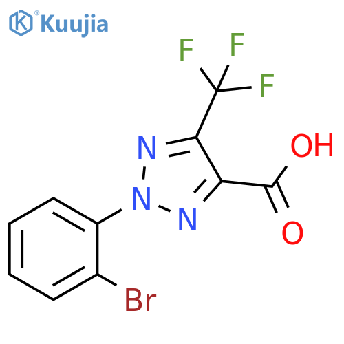 2-(2-Bromo-phenyl)-5-trifluoromethyl-2H-[1,2,3]triazole-4-carboxylic acid structure