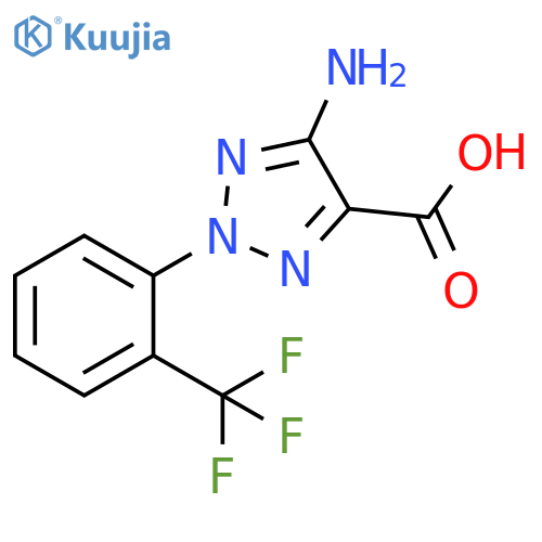 5-Amino-2-(2-trifluoromethyl-phenyl)-2H-[1,2,3]triazole-4-carboxylic acid structure
