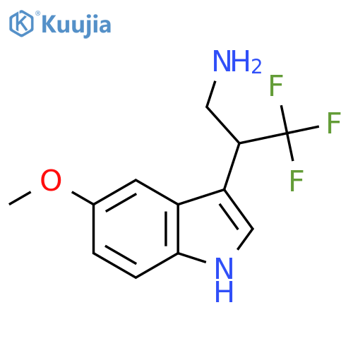 3,3,3-Trifluoro-2-(5-methoxy-1H-indol-3-yl)-propylamine structure
