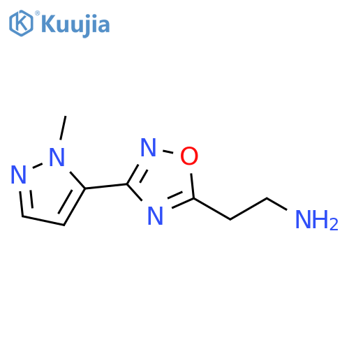 2-[3-(2-Methyl-2H-pyrazol-3-yl)-[1,2,4]oxadiazol-5-yl]-ethylamine structure