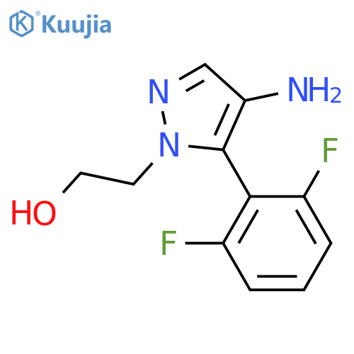 2-[4-amino-5-(2,6-difluorophenyl)pyrazol-1-yl]ethanol structure
