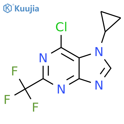 6-Chloro-7-cyclopropyl-2-(trifluoromethyl)-7H-purine structure