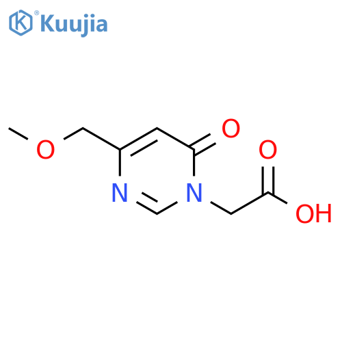 2-[4-(methoxymethyl)-6-oxo-1,6-dihydropyrimidin-1-yl]acetic acid structure