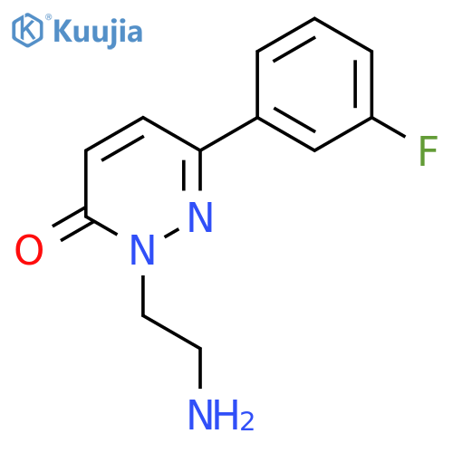 2-(2-aminoethyl)-6-(3-fluorophenyl)-2,3-dihydropyridazin-3-one structure
