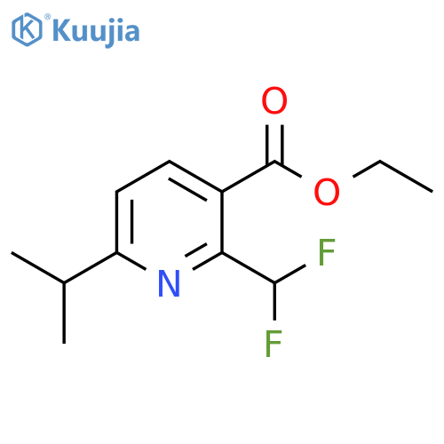 2-Difluoromethyl-6-isopropyl-nicotinic acid ethyl ester structure