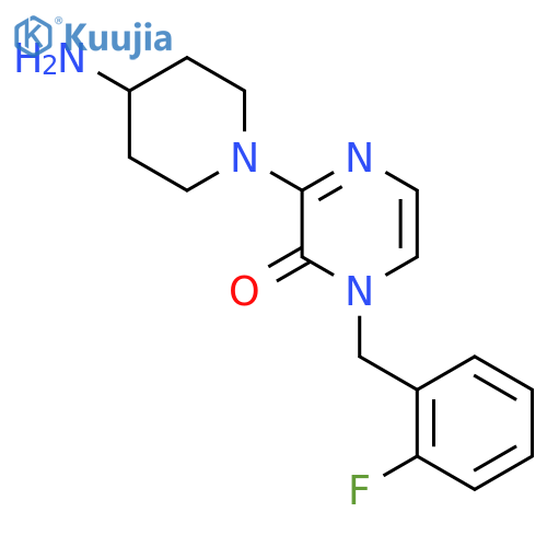 3-(4-Aminopiperidin-1-yl)-1-(2-fluorobenzyl)pyrazin-2(1H)-one structure