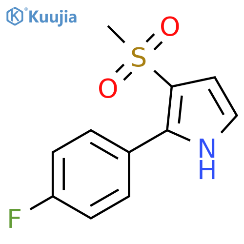 2-(4-Fluoro-phenyl)-3-methanesulfonyl-1H-pyrrole structure