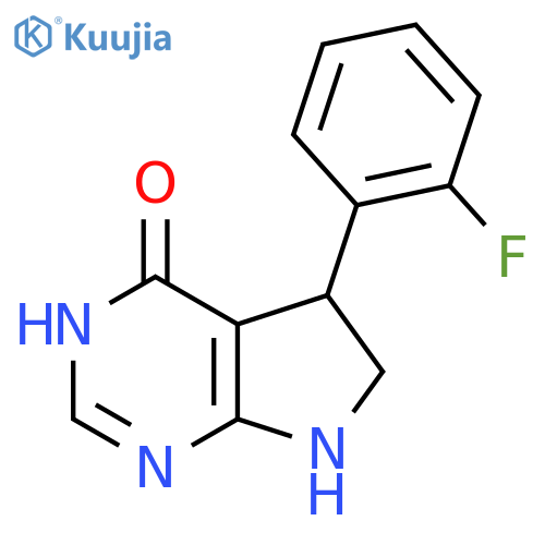 5-(2-Fluorophenyl)-6,7-dihydro-3H-pyrrolo[2,3-d]pyrimidin-4(5H)-one structure