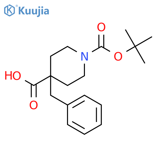 (3S)-3-benzyl-1-[(tert-butoxy)carbonyl]piperidine-3-carboxylic acid structure