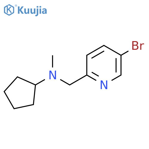 N-[(5-Bromopyridin-2-yl)methyl]-N-methylcyclopentanamine structure
