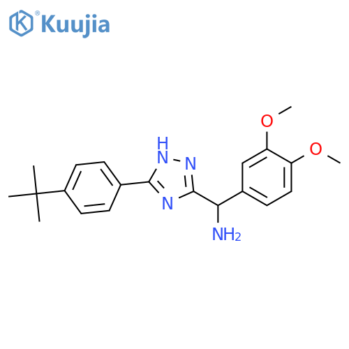 [5-(4-tert-butylphenyl)-1H-1,2,4-triazol-3-yl]-(3,4-dimethoxyphenyl)methanamine structure