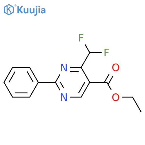 4-Difluoromethyl-2-phenyl-pyrimidine-5-carboxylic acid ethyl ester structure
