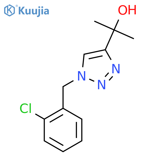 2-{1-(2-chlorophenyl)methyl-1H-1,2,3-triazol-4-yl}propan-2-ol structure