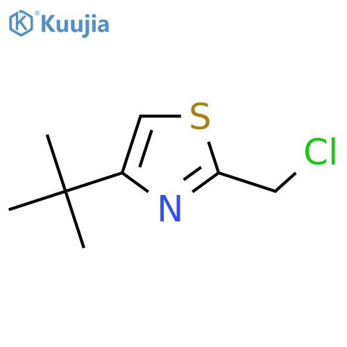 4-tert-butyl-2-(chloromethyl)-1,3-thiazole hydrochloride structure