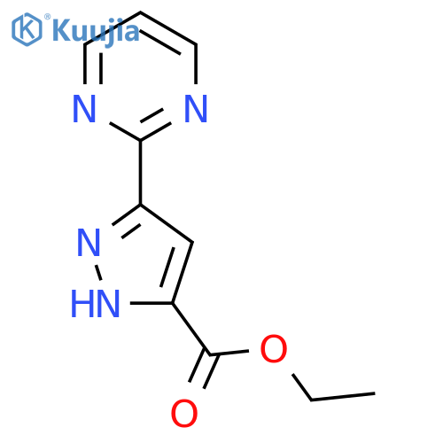 ethyl 5-(pyrimidin-2-yl)-1H-pyrazole-3-carboxylate structure
