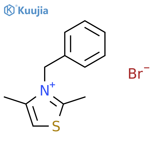 Thiazolium,2,4-dimethyl-3-(phenylmethyl)-, bromide (1:1) structure