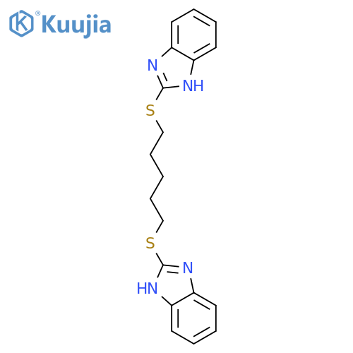 2-{[5-(1H-1,3-benzodiazol-2-ylsulfanyl)pentyl]sulfanyl}-1H-1,3-benzodiazole structure