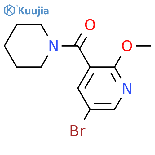 (5-Bromo-2-methoxy-pyridin-3-yl)-piperidin-1-yl-methanone structure