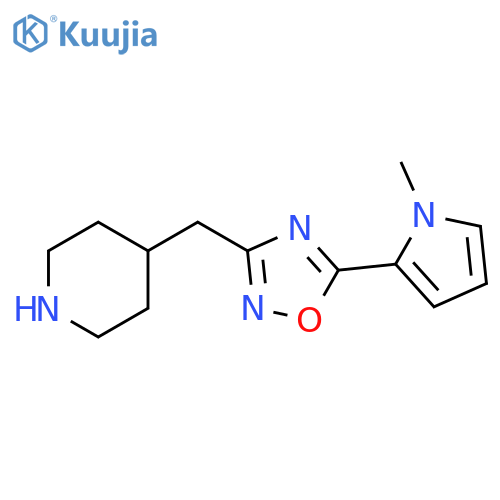 4-[5-(1-Methyl-1H-pyrrol-2-yl)-[1,2,4]oxadiazol-3-ylmethyl]-piperidine structure