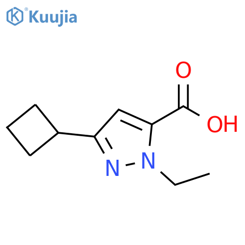 3-cyclobutyl-1-ethyl-1H-pyrazole-5-carboxylic acid structure