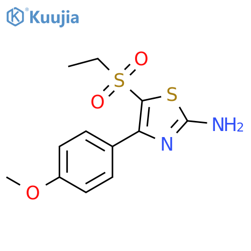 5-Ethanesulfonyl-4-(4-methoxy-phenyl)-thiazol-2-ylamine structure