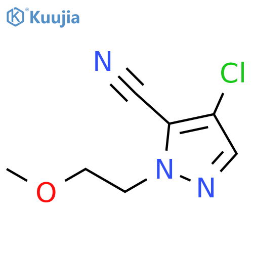 4-Chloro-2-(2-methoxy-ethyl)-2H-pyrazole-3-carbonitrile structure