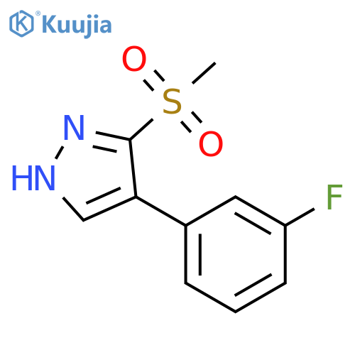 4-(3-Fluoro-phenyl)-3-methanesulfonyl-1H-pyrazole structure