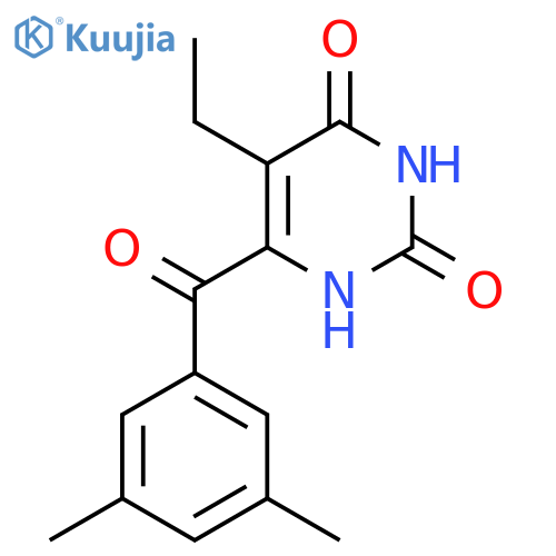 6-(3,5-dimethylbenzoyl)-5-ethyl-1,2,3,4-tetrahydropyrimidine-2,4-dione structure