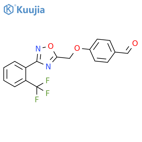 4-[3-(2-Trifluoromethyl-phenyl)-[1,2,4]oxadiazol-5-ylmethoxy]-benzaldehyde structure