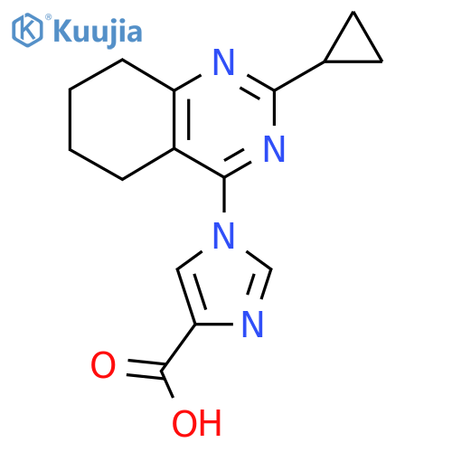 1-(2-Cyclopropyl-5,6,7,8-tetrahydroquinazolin-4-yl)-1H-imidazole-4-carboxylic acid structure