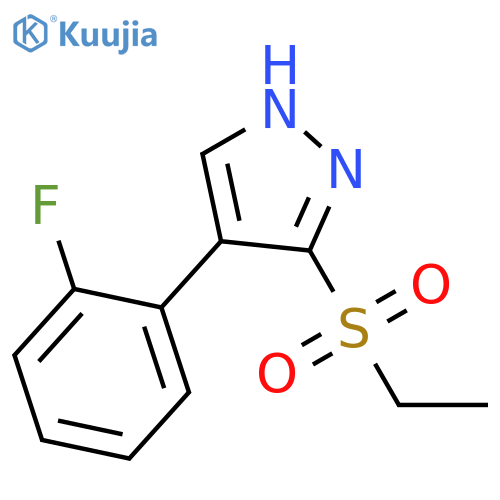 3-Ethanesulfonyl-4-(2-fluoro-phenyl)-1H-pyrazole structure