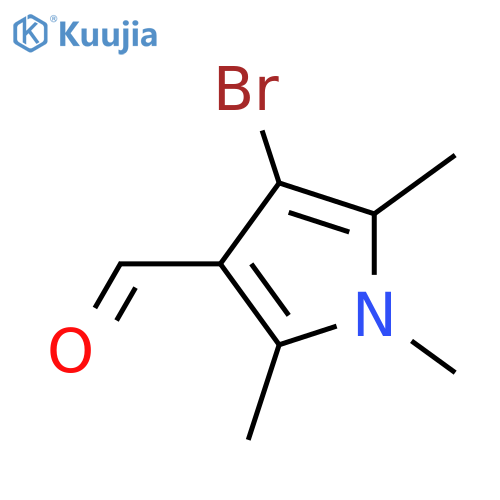 4-bromo-1,2,5-trimethylpyrrole-3-carbaldehyde structure