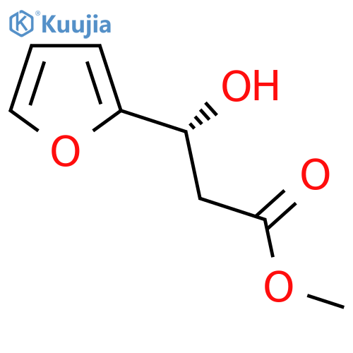 methyl (3R)-3-(furan-2-yl)-3-hydroxypropanoate structure