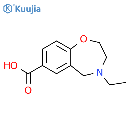 4-ethyl-2,3,4,5-tetrahydrobenzo[f][1,4]oxazepine-7-carboxylic acid structure