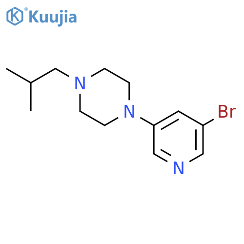 Piperazine, 1-(5-bromo-3-pyridinyl)-4-(2-methylpropyl)- structure