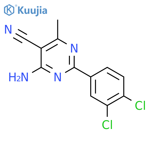 4-amino-2-(3,4-dichlorophenyl)-6-methylpyrimidine-5-carbonitrile structure