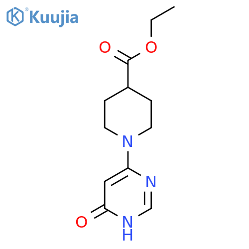 Ethyl 1-(6-oxo-1,6-dihydropyrimidin-4-yl)piperidine-4-carboxylate structure