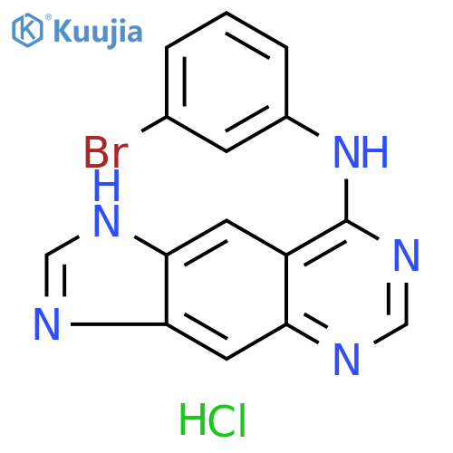 N-(3-bromophenyl)-3H-imidazo[4,5-g]quinazolin-8-amine,monohydrochloride structure