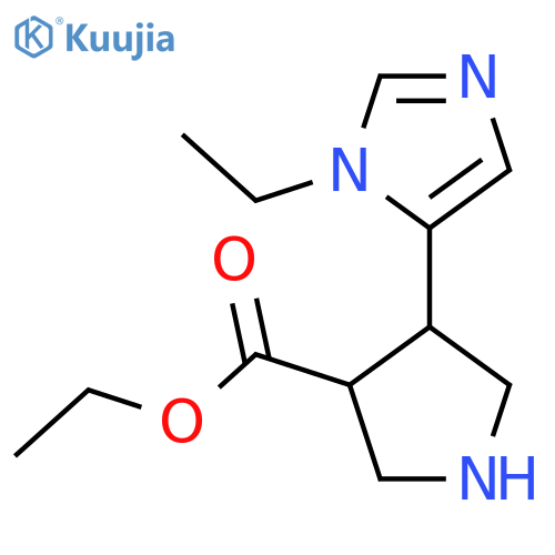 ethyl 4-(1-ethyl-1H-imidazol-5-yl)pyrrolidine-3-carboxylate structure