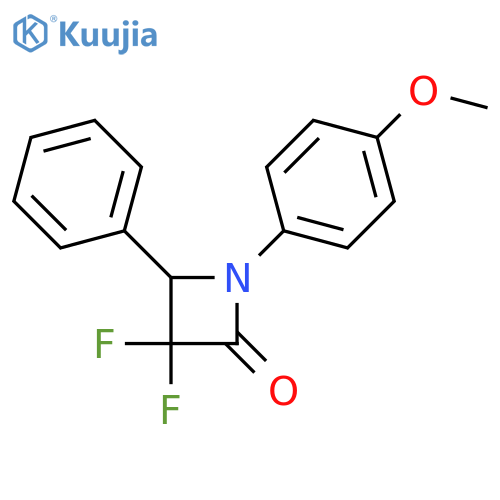 3,3-difluoro-1-(4-methoxyphenyl)-4-phenylazetidin-2-one structure