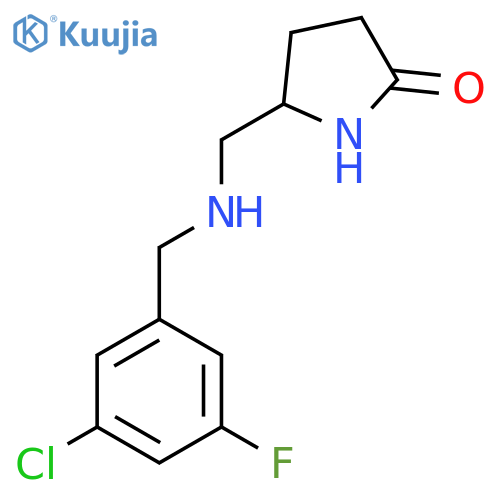 5-({[(3-Chloro-5-fluorophenyl)methyl]amino}methyl)pyrrolidin-2-one structure