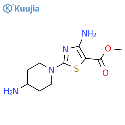 methyl 4-amino-2-(4-aminopiperidin-1-yl)thiazole-5-carboxylate structure