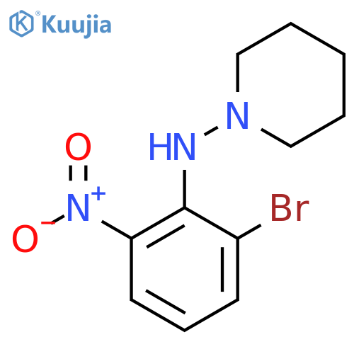 3-Bromo-2-(piperidin-1-ylamino)nitrobenzene structure