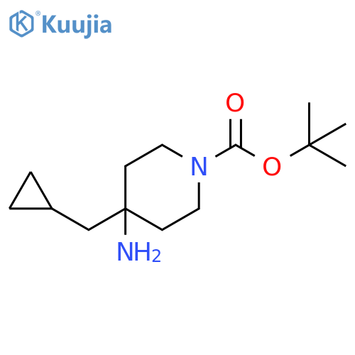 tert-Butyl 4-amino-4-(cyclopropylmethyl)piperidine-1-carboxylate structure