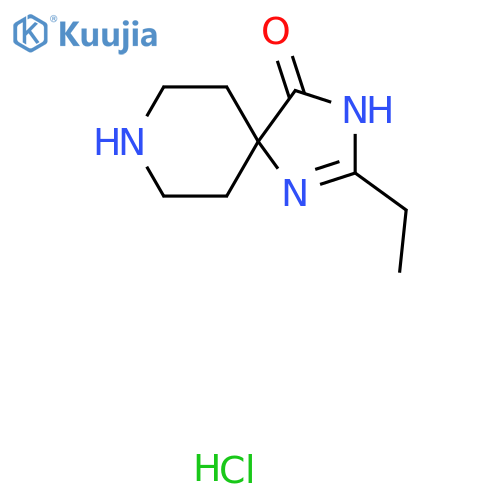 2-Ethyl-1,3,8-triazaspiro[4.5]dec-1-en-4-one hydrochloride structure