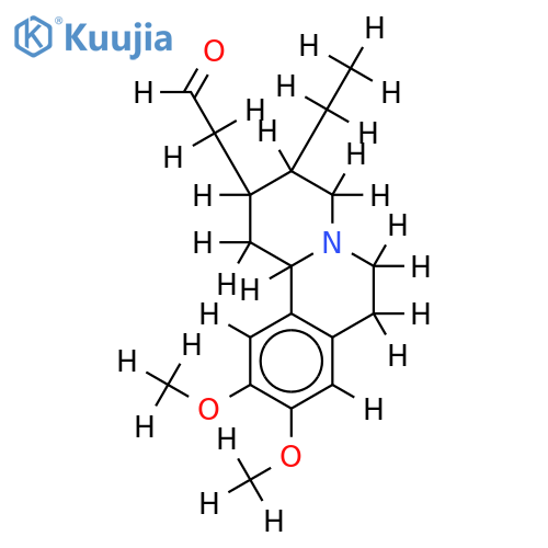 ((11bS)-3c-Aethyl-9,10-dimethoxy-(11br)-1,3,4,6,7,11b-hexahydro-2H-pyrido[2,1-a]isochinolin-2t-yl)-acetaldehyd structure