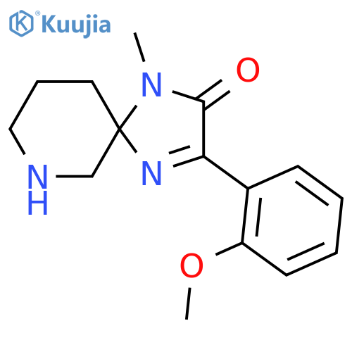 3-(2-Methoxyphenyl)-1-methyl-1,4,7-triazaspiro[4.5]dec-3-en-2-one structure