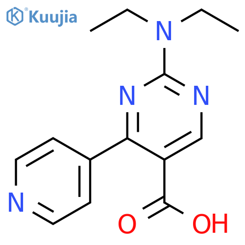 2-Diethylamino-4-pyridin-4-yl-pyrimidine-5-carboxylic acid structure