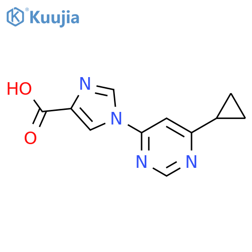 1-(6-Cyclopropyl-pyrimidin-4-yl)-1H-imidazole-4-carboxylic acid structure